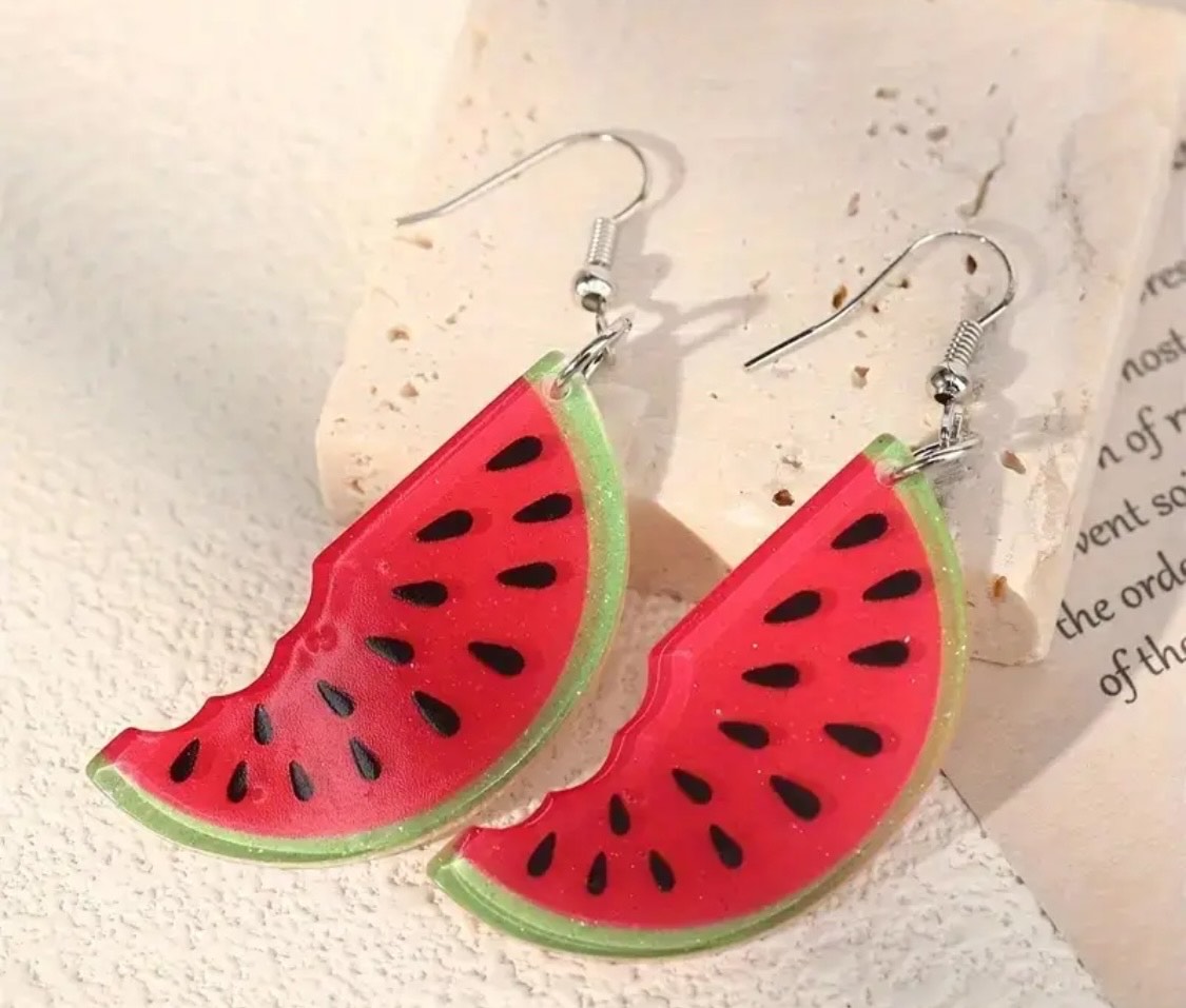 Watermelon Fruit Drop &amp; Dangle Earrings