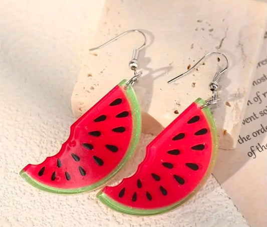 Watermelon Fruit Drop &amp; Dangle Earrings