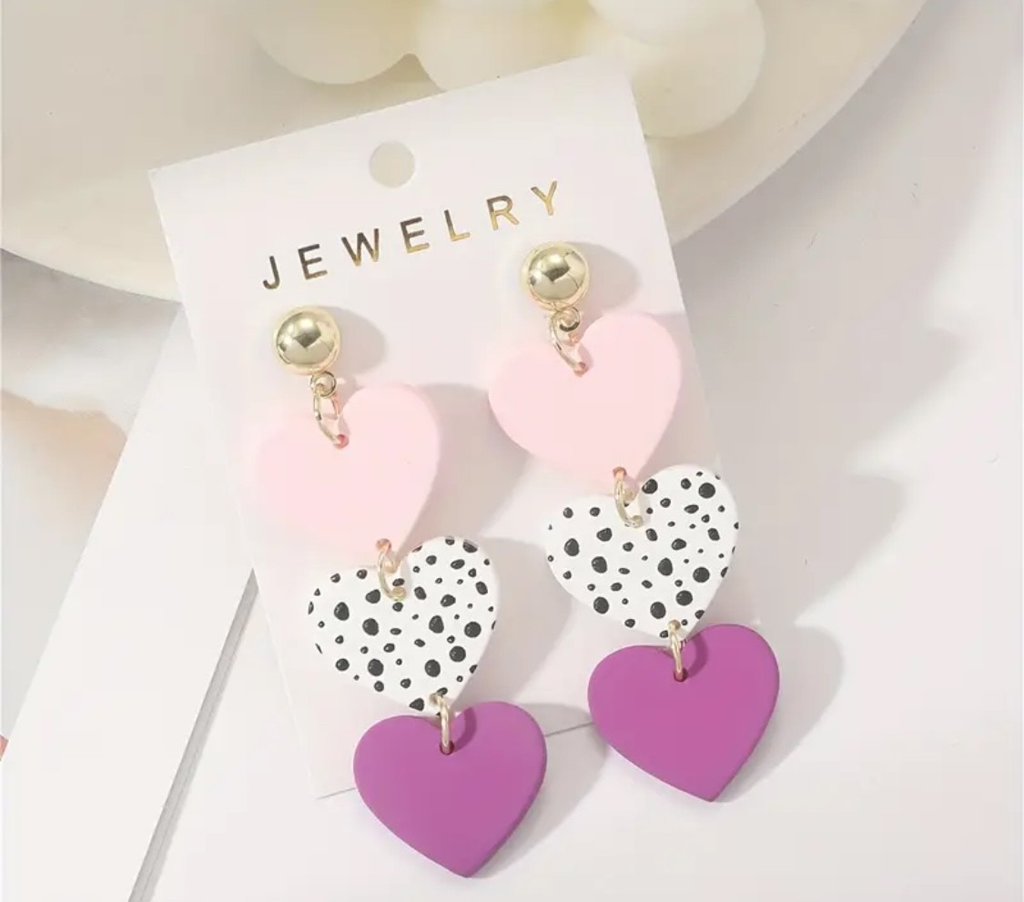 Love Three-in-One Acrylic Earrings