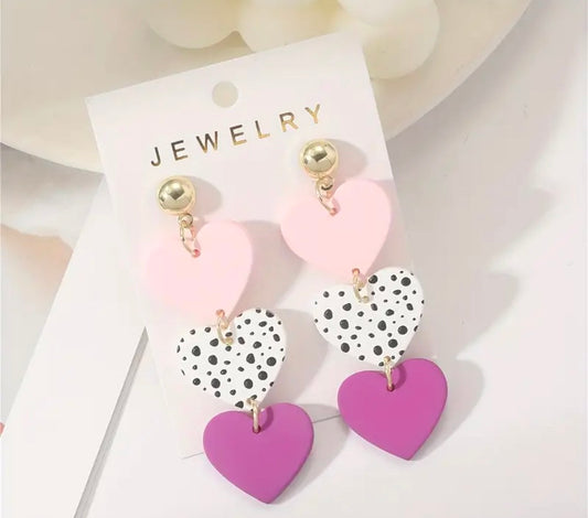 Love Three-in-One Acrylic Earrings