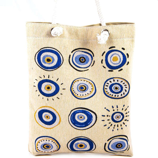 Blue evil eye handbag