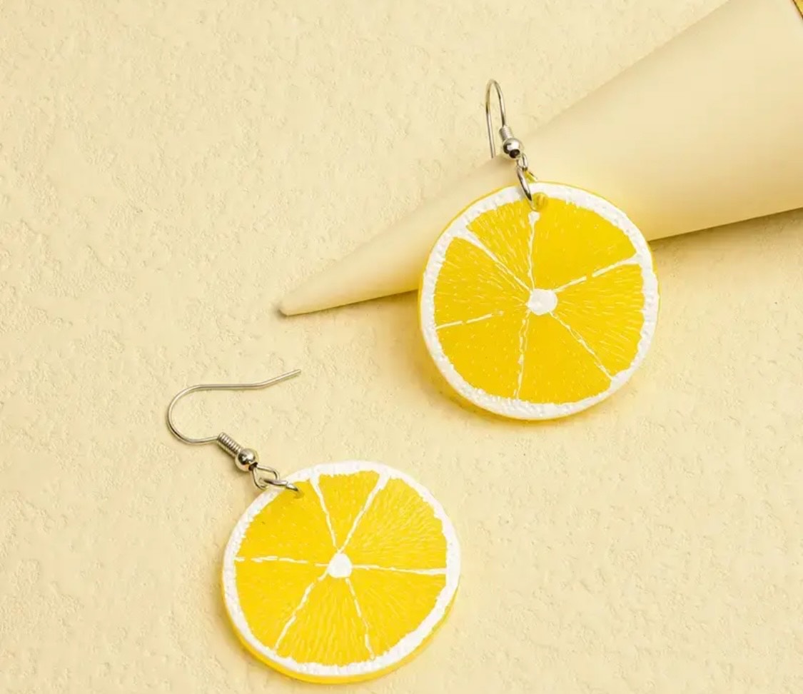 Lemon Slice Dangle Earrings