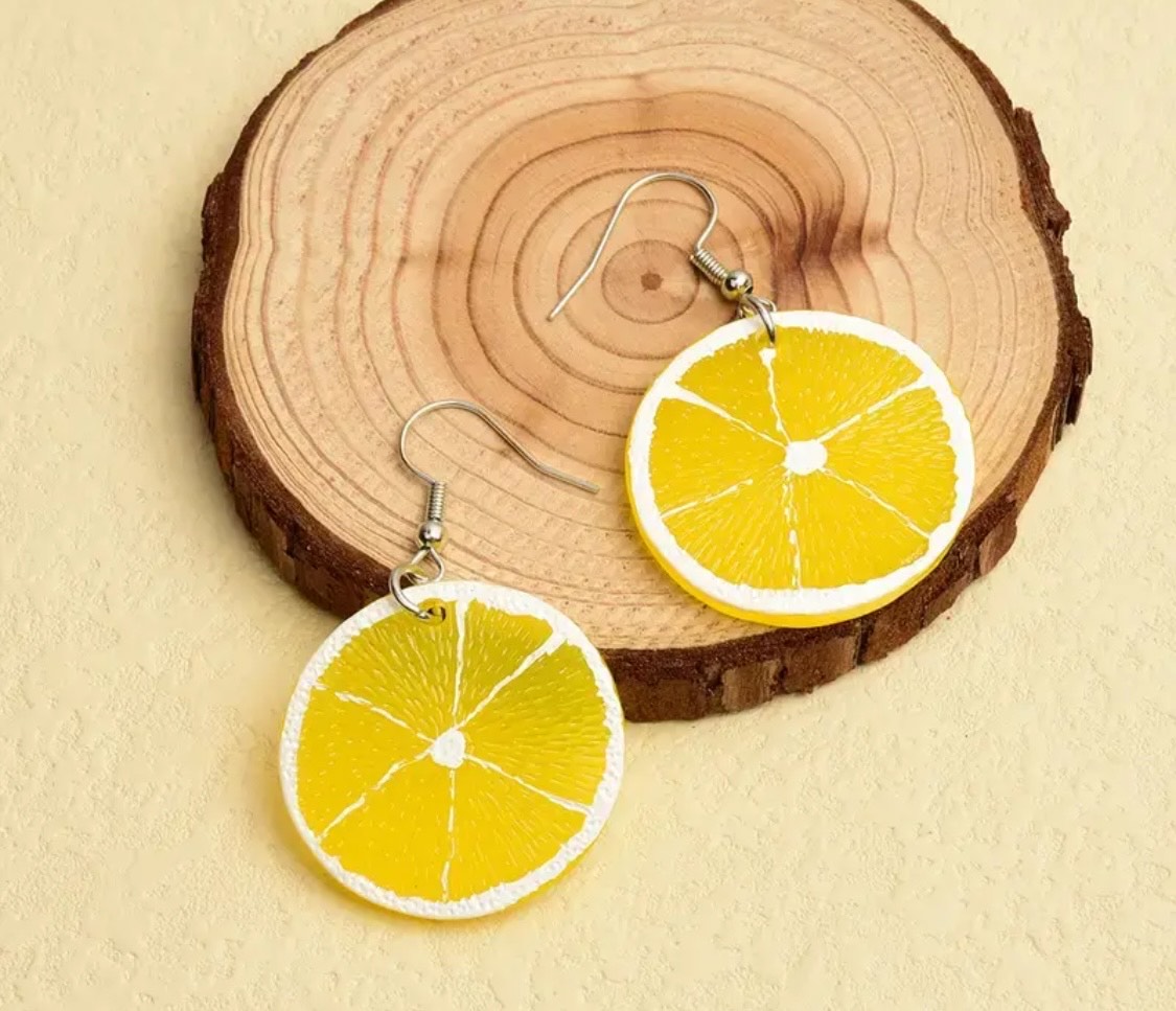 Lemon Slice Dangle Earrings