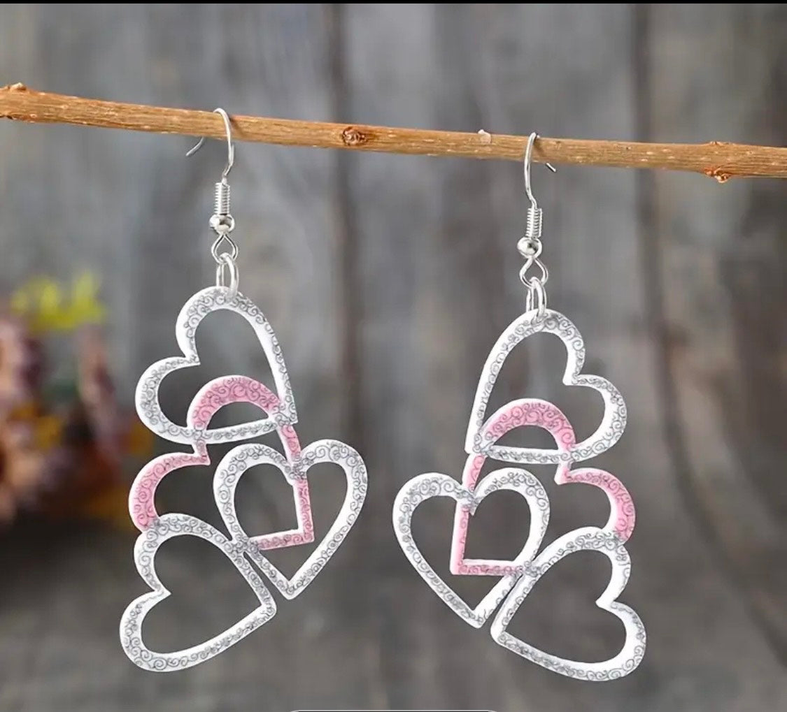 Heart Dangle Earrings