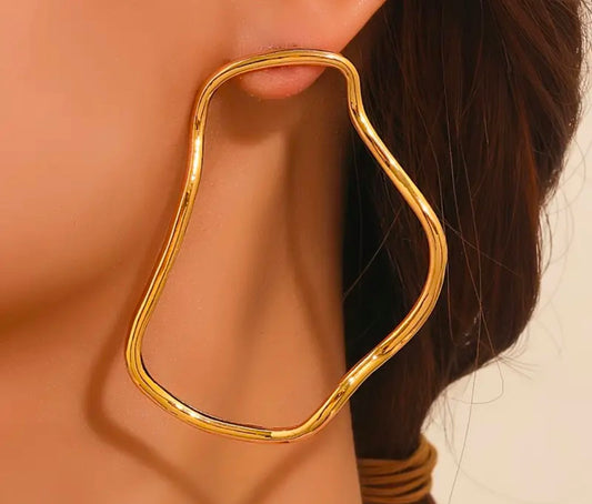 Irregular Geometric Hoop Earrings