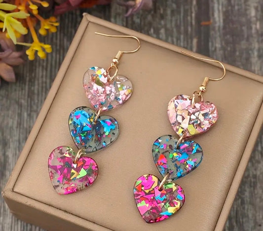 Hearts Dangle Daily Wear Earrings