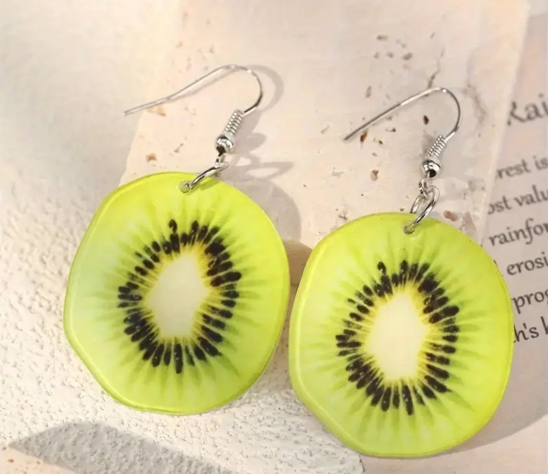 Kiwi Fruit Drop &amp; Dangle Earrings