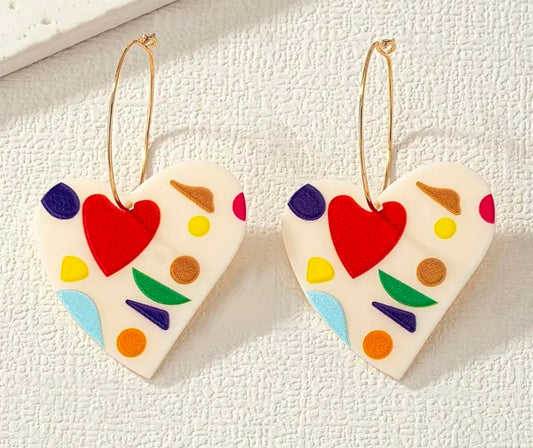 Heart Hoop Earrings